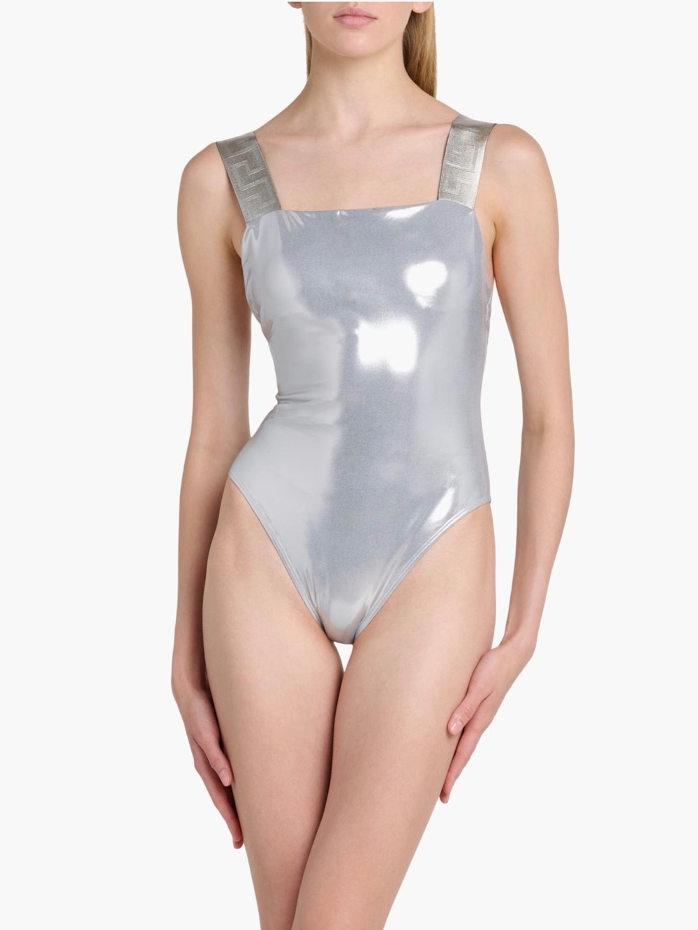 Versace Metallic One-Piece Swimsuit - Sz XS